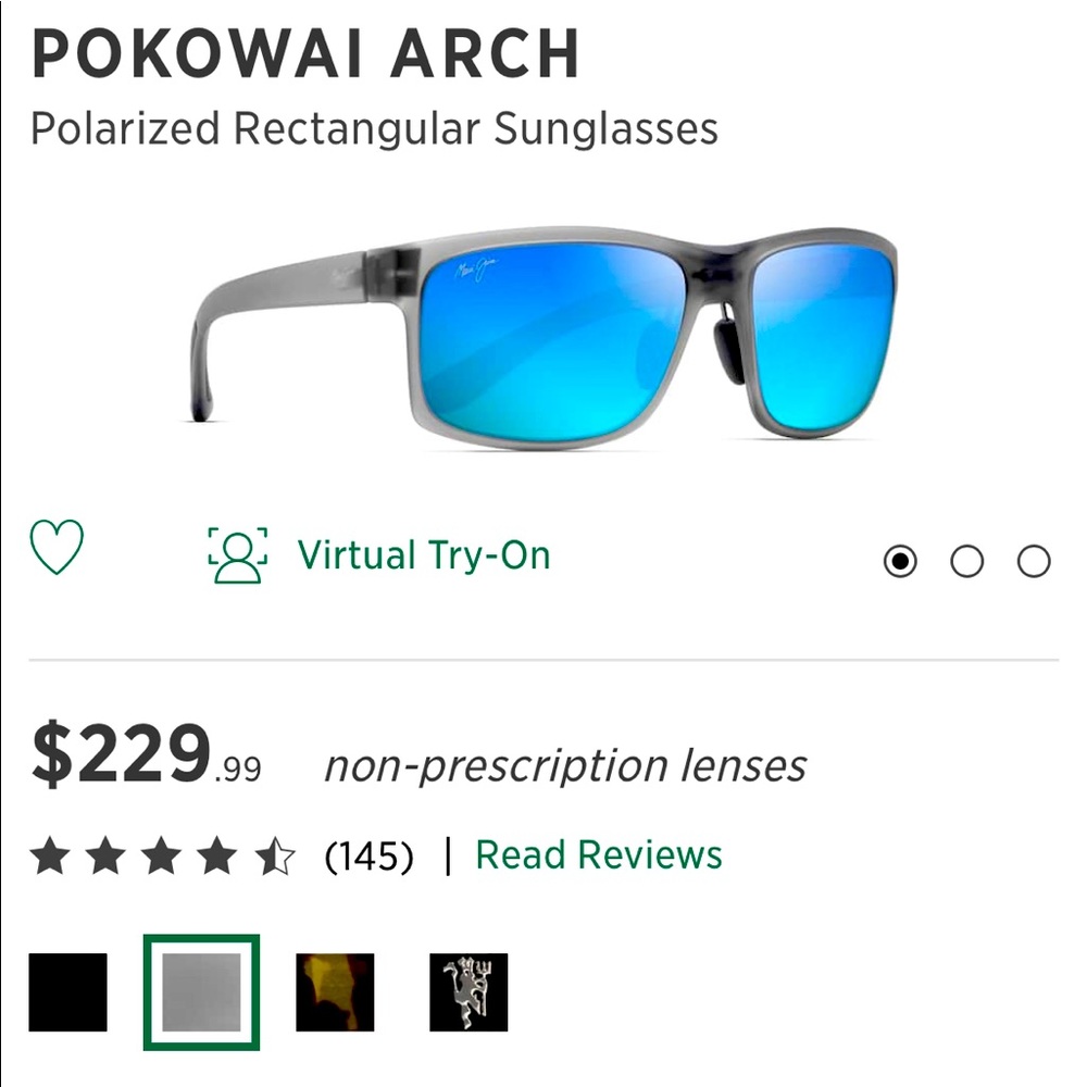 Authentic Maui Jim Pokowai arch sunglasses